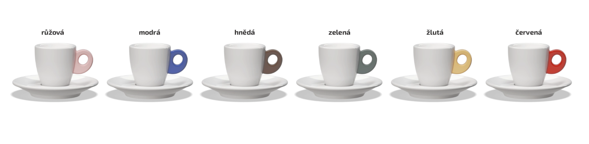 salky s barevnymi kolorovanymi ousky Giacinto set